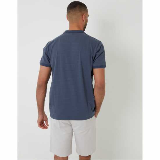 Блуза С Яка Threadbare Men's Cramond Short-Sleeve Polo Shirt Деним Син 