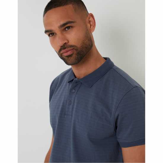 Блуза С Яка Threadbare Men's Cramond Short-Sleeve Polo Shirt Деним Син 