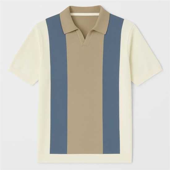 Firetrap Colourblock Sweater Polo  