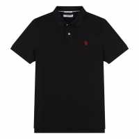Us Polo Assn Блуза С Яка Small Polo Shirt Black Мъжки тениски с яка