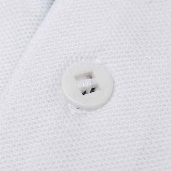 Slazenger Мъжка Блуза С Яка Tipped Polo Shirt Mens White Мъжко облекло за едри хора