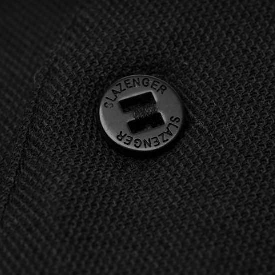 Slazenger Мъжка Блуза С Яка Tipped Polo Shirt Mens Black Мъжко облекло за едри хора
