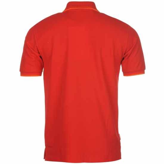 Slazenger Мъжка Блуза С Яка Tipped Polo Shirt Mens Червена вишня Мъжко облекло за едри хора