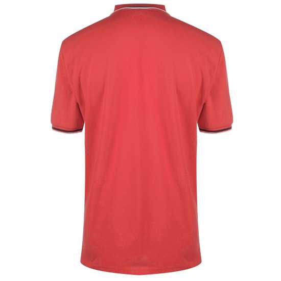 Slazenger Мъжка Блуза С Яка Tipped Polo Shirt Mens Cherry Red Мъжко облекло за едри хора