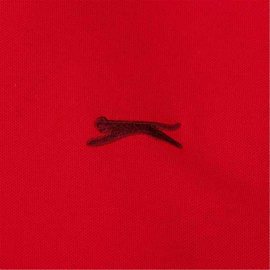 Slazenger Мъжка Блуза С Яка Tipped Polo Shirt Mens Червена вишня Мъжко облекло за едри хора
