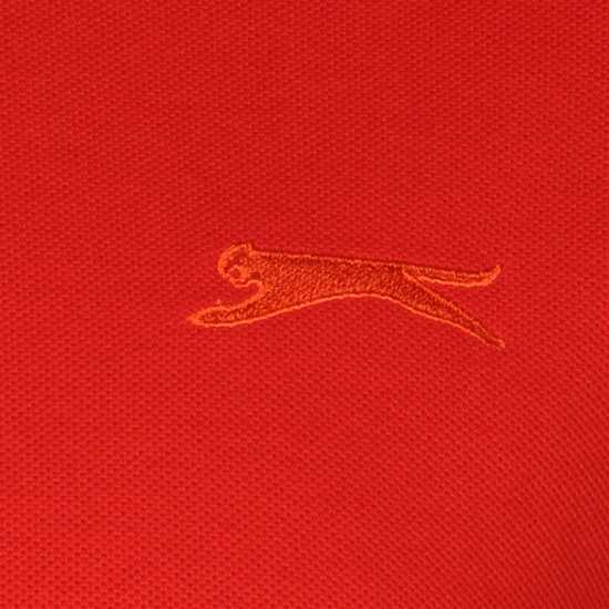 Slazenger Мъжка Блуза С Яка Tipped Polo Shirt Mens Cherry Red Мъжко облекло за едри хора