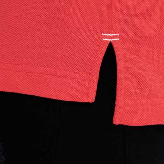 Slazenger Мъжка Блуза С Яка Tipped Polo Shirt Mens Червена вишня Мъжко облекло за едри хора