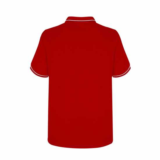 Slazenger Мъжка Блуза С Яка Tipped Polo Shirt Mens Червена вишня Мъжко облекло за едри хора