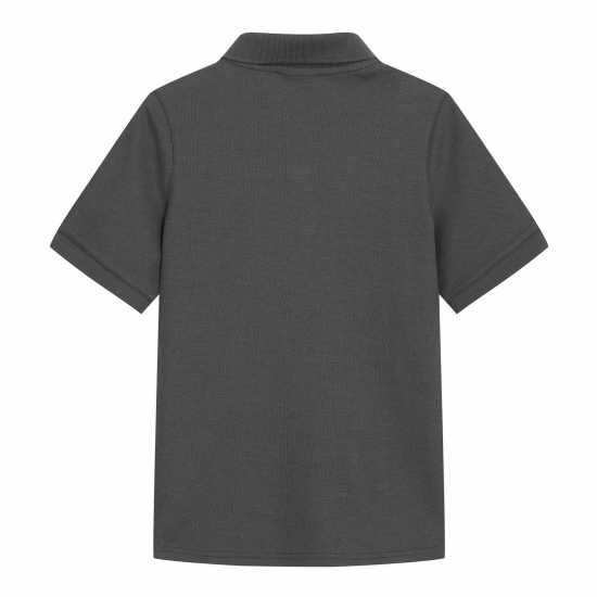 Slazenger Детска Блуза С Яка Plain Polo Shirt Junior Среден сив Детски тениски тип поло