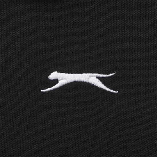 Slazenger Детска Блуза С Яка Plain Polo Shirt Junior Черно Детски тениски тип поло