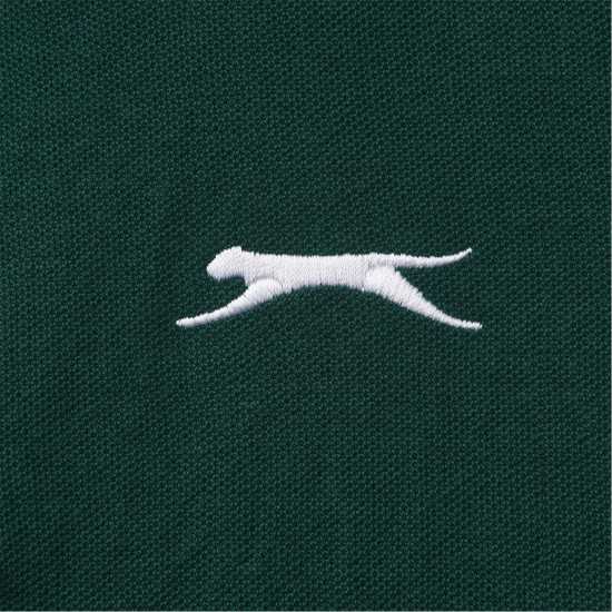 Slazenger Детска Блуза С Яка Plain Polo Shirt Junior Тъмно зелено Детски тениски тип поло