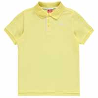 Slazenger Детска Блуза С Яка Plain Polo Shirt Junior Boys Light Yellow Детски тениски тип поло