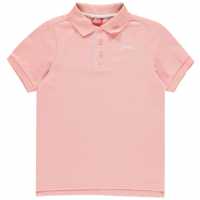 Slazenger Детска Блуза С Яка Plain Polo Shirt Junior Boys Pink Детски тениски тип поло