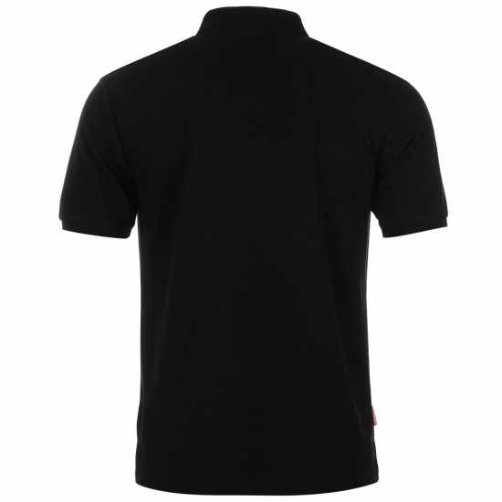 Slazenger Мъжка Блуза С Яка Plain Polo Shirt Mens Черно Мъжко облекло за едри хора