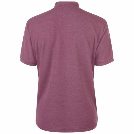 Slazenger Мъжка Блуза С Яка Plain Polo Shirt Mens Бордово Марл Мъжко облекло за едри хора