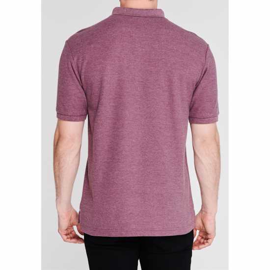 Slazenger Мъжка Блуза С Яка Plain Polo Shirt Mens Бордово Марл Мъжко облекло за едри хора