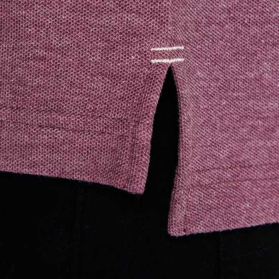 Slazenger Мъжка Блуза С Яка Plain Polo Shirt Mens Бордово Марл Мъжко облекло за едри хора