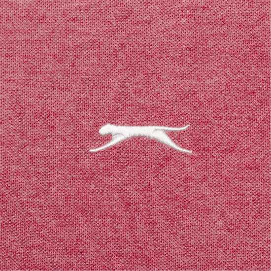 Slazenger Мъжка Блуза С Яка Plain Polo Shirt Mens Бордово Марл Мъжко облекло за едри хора