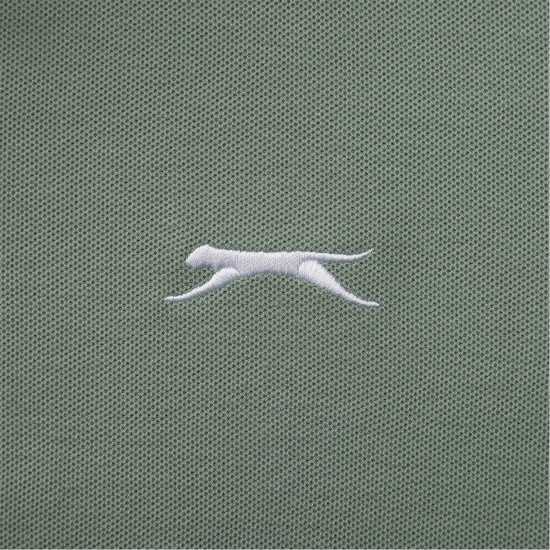 Slazenger Мъжка Блуза С Яка Plain Polo Shirt Mens Писташка 