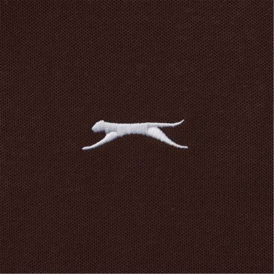 Slazenger Plain Polo Shirt Mens Шоколаден браон 