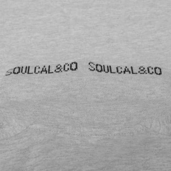 Soulcal Мъжка Блуза С Яка Signature Polo Shirt Mens Grey Marl Мъжко облекло за едри хора