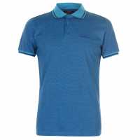 Pierre Cardin Мъжко Поло Райе Pin Stripe Polo Shirt Mens Turq/Royal Мъжки тениски с яка