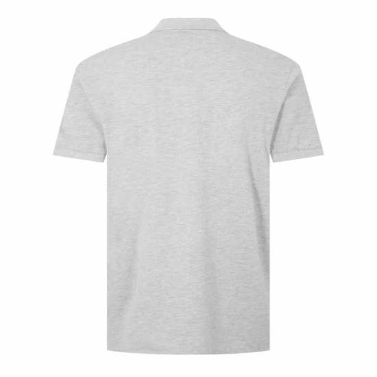 Lonsdale Блуза С Яка 2 Stripe Short Sleeve Polo Shirt Grey Marl Мъжки тениски с яка