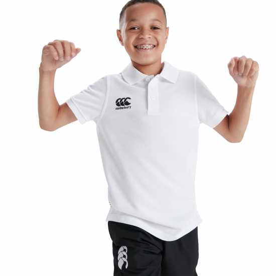 Canterbury Детска Блуза С Яка Waimak Polo Shirt Junior White Детски тениски тип поло
