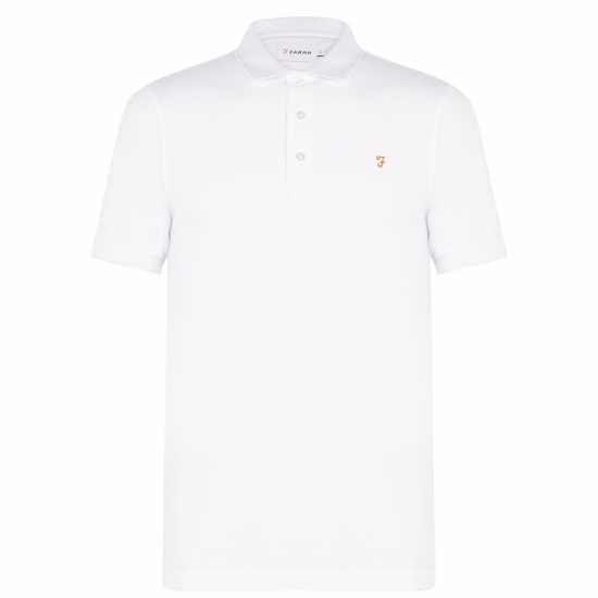 Блуза С Яка Farah Blanes Short Sleeve Polo Shirt White 104 Мъжки тениски с яка