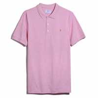 Блуза С Яка Farah Blanes Short Sleeve Polo Shirt Mid Pink 651 Мъжки тениски с яка