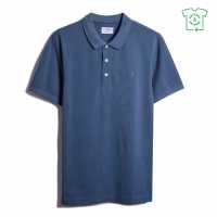 Блуза С Яка Farah Blanes Short Sleeve Polo Shirt Caribbean Blue Мъжки тениски с яка