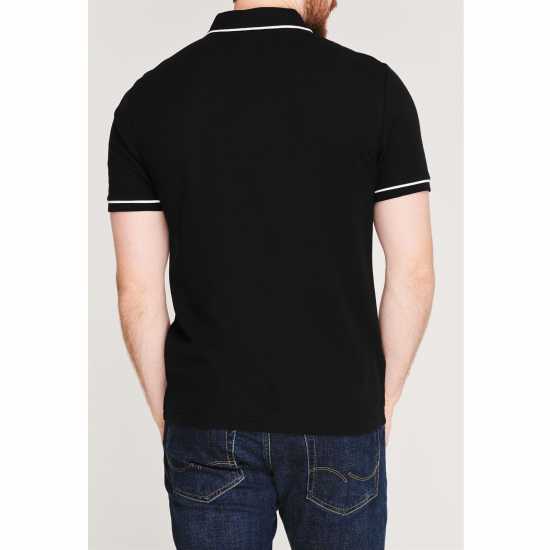 Original Penguin Блуза С Яка Original Short Sleeve Tipped Polo Shirt Black 010 Мъжки тениски с яка