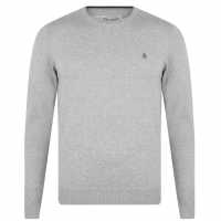 Original Penguin Crew Knit Sweater Grey 080 Мъжки пуловери и жилетки