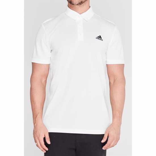 Adidas Блуза С Яка Mens Fab Polo Shirt White/Black Мъжко облекло за едри хора