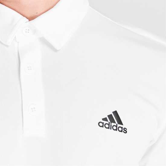 Adidas Блуза С Яка Mens Fab Polo Shirt White/Black Мъжко облекло за едри хора