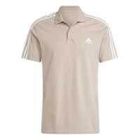 Adidas Блуза С Яка Mens Cotton 3-Stripes Polo Shirt Wonder Taupe 