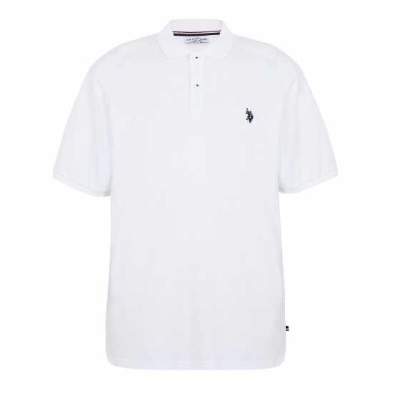 Us Polo Assn Блуза С Яка Core Pique Polo Shirt Bright White - Мъжки тениски с яка