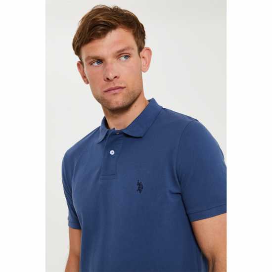 Us Polo Assn Блуза С Яка Core Pique Polo Shirt Dark Denim Мъжки тениски с яка