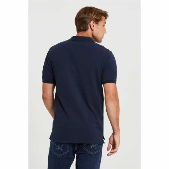 Us Polo Assn Блуза С Яка Core Pique Polo Shirt Navy Blazer - Мъжки тениски с яка