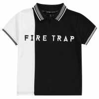 Firetrap Детска Блуза С Яка Polo Shirt Junior Boys Black Детски тениски тип поло