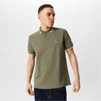Jack Wills Edgeware Tipped Polo Мъгливо зелено 