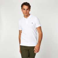 Jack Wills Aldgrove Classic Polo White Мъжко облекло за едри хора