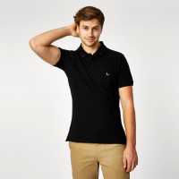 Jack Wills Aldgrove Classic Polo Black Мъжко облекло за едри хора