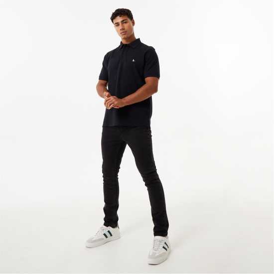 Jack Wills Aldgrove Classic Polo Черно Мъжко облекло за едри хора
