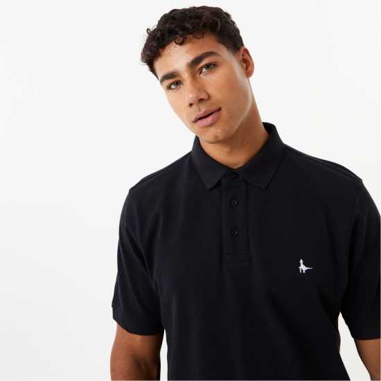 Jack Wills Aldgrove Classic Polo Черно Мъжко облекло за едри хора