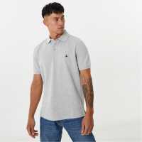 Jack Wills Aldgrove Classic Polo Grey Marl Мъжко облекло за едри хора