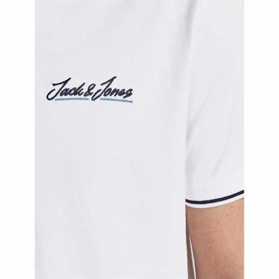 Jack And Jones Блуза С Яка Polo Shirt White Мъжки тениски с яка