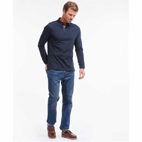 Barbour Блуза С Яка Essential Long-Sleeve Polo Shirt Navy NY91 