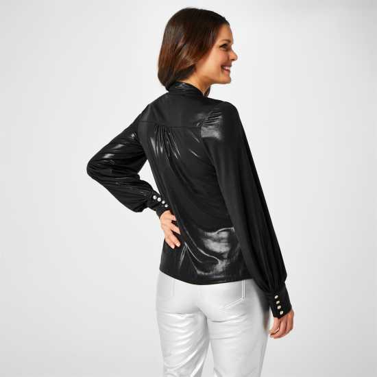 Biba X Tess Daly Shimmer Blouse Черно Biba X Tess Daly Shimmer Blouse Черно