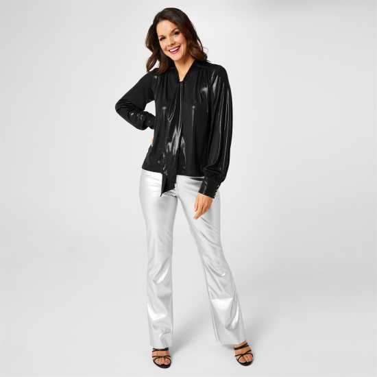 Biba X Tess Daly Shimmer Blouse Черно Biba X Tess Daly Shimmer Blouse Черно